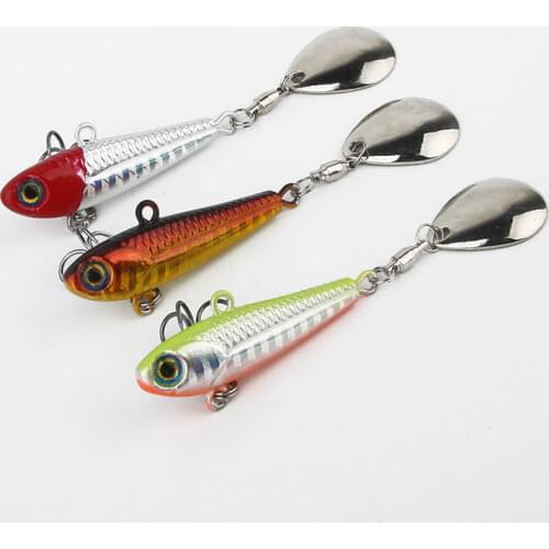 Ardea Rotating Mini Metal Spoon VIB 88mm/23.9g Vibration Jigging Fishing Lure Slow Jig Crankbait Sequins Trout Winter Bait