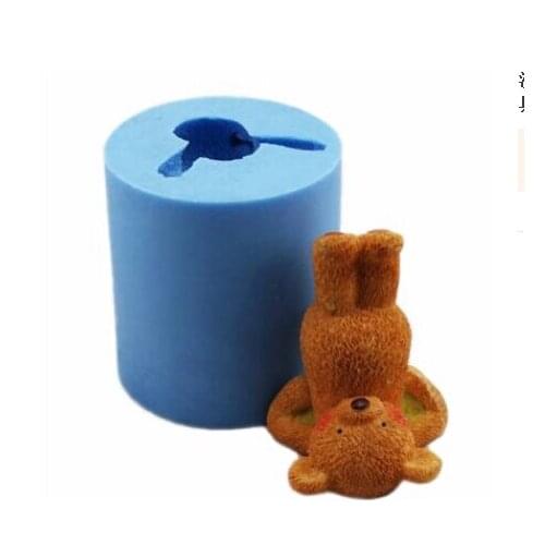 Przy Modelling of The Little Bear Fondant Cake Decoration Mold Handmade Soap Mold Moulds Silicone Rubber Eco-friendly Si340
