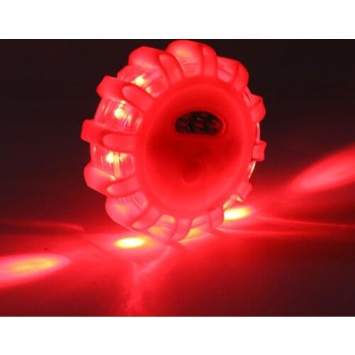 LED Road Safety Flare Flash Warning Light Work Flashlight Roadside Flares Emergency Disc Beacon With Magnet For Car Marine Boat
