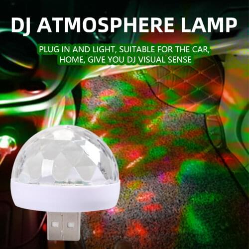 USB Mini Ambient Light Led Car Interior Atmosphere Neon Lights RGB Colorful Music Sound Party DJ Auto Lighting Decorative Lamp