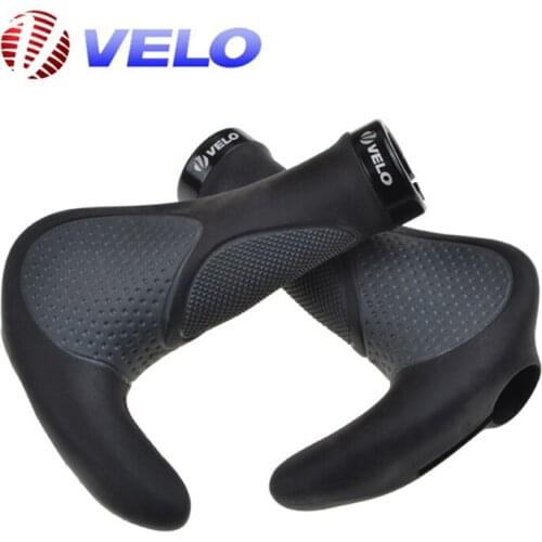 VELO Durable Non-slip Built Bicycle Handlebar Grips Ergonomics Design MTB Bicycle Handlebar Bike Parts