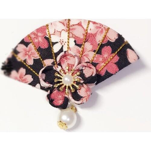 1pcs Japanese Style Hair Decor Fan Shape Hair Clip for Kimono Haori Photograph Cosplay Prop Hairpin for Women Girl Gift Hot