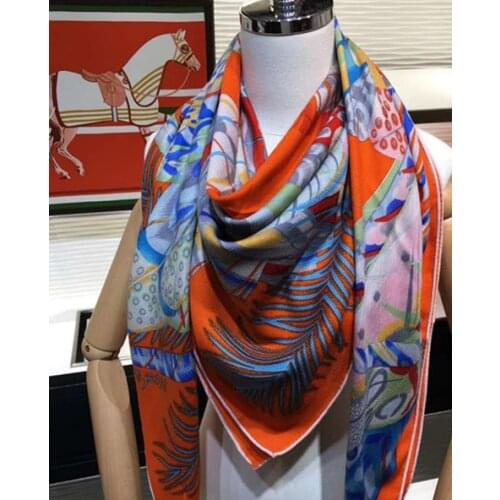 2020 new arrival winter colorful feather 70% cashmere 30% silk big scarf 135*135 cm warm fashion wrap shawl for women lady