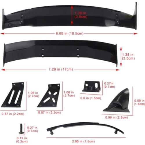1/10 RC car Accessories Parts 1/10 RC Drift Car Wing Series Plastic Spoiler