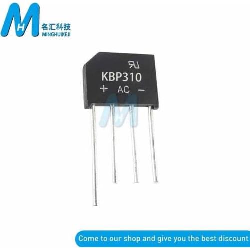 10PCS lot KBP310 SIP-4 Diy Electronic High Temperature Soldering 3A 1000V Diode Bridge Rectifier Single Phase Bridge Rectifier