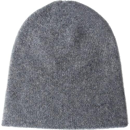 100 % Cashmere Hat Men Real Natural Cashmere Hat Women Unisex Hand-knitted Cashmere Kid Hat Seamless Knitted Warm Comfortable