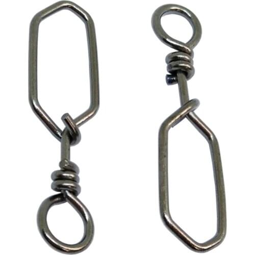 INFOF F6009 1000pcs New Square Snap Fishing Swivels Barrel Swivel Fishing Tackle Sea River Emerillones Pesca Peche Giratorios