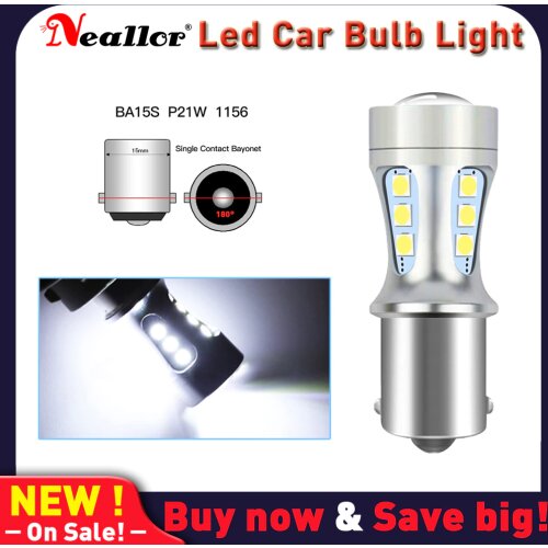 1x 1200LM Canbus P21W 1156 BA15S LED Bulb For Skoda Superb Octavia 2 FL 2010 2011 2012 2013 LED Daytime Running Light DRL Lamp