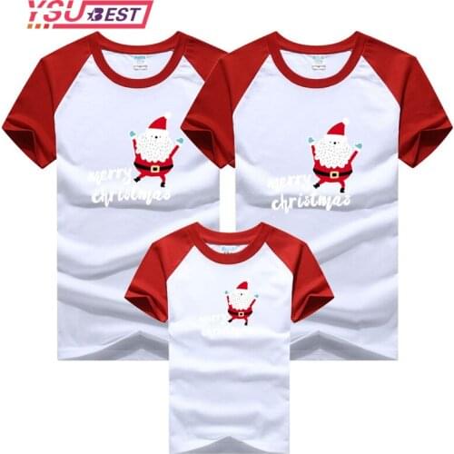 2020 Christmas T-Shirt Clothing Family Matching Outfits Clothes New Year Gift Mother Daughter Father Son Look Mommy and Me Shirt