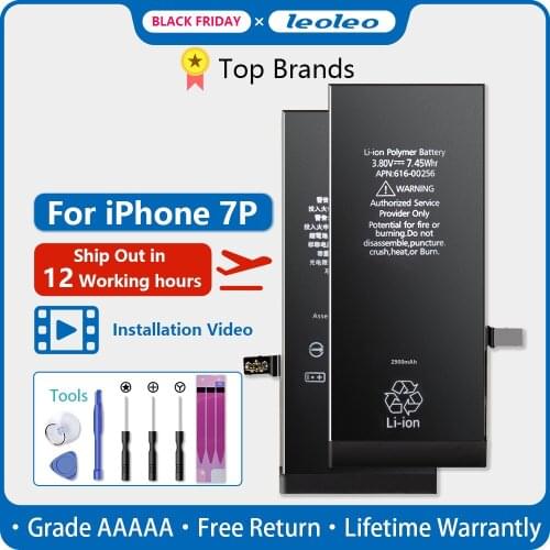 LEOLEO Bateria For iPhone 6s/6/7 Plus Battery Replacement For iPhone 6/6s/7 Battery High Capacity For iPhone X Battery Original