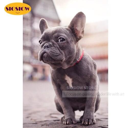 5d Diy Dogs Diamond Painting Colorful Dog Full Round Diamond Mosaic Embroidery Cross Stitch Kit Animals Pictures For Living Room