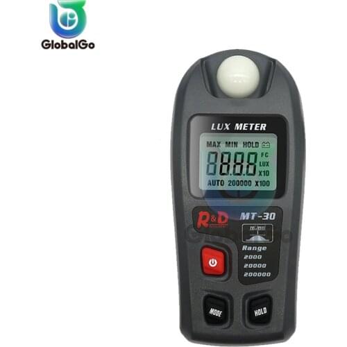 Large-range Digital Illuminance Meter Portable Ambient Brightness Illuminometer Tool 0.1~200,000Lux