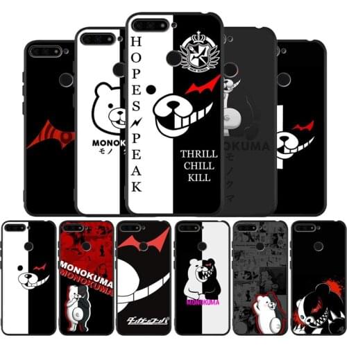 Cute Kumamon Danganronpa Monokuma Black Silicone Soft Phone Case For Honor 8X 9 8 10 20 30 Lite Pro MATE 9 10 20 30 Pro Lite