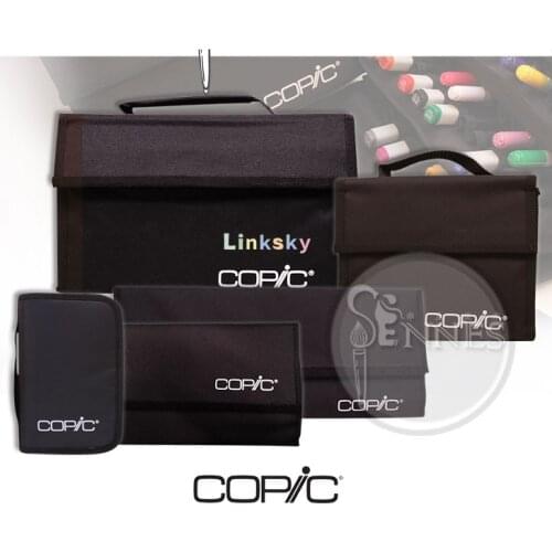 Copic Premium canvas Marker pen Storage Case with Shoulder Strap,Convenient removable marker sleeves art supplies
