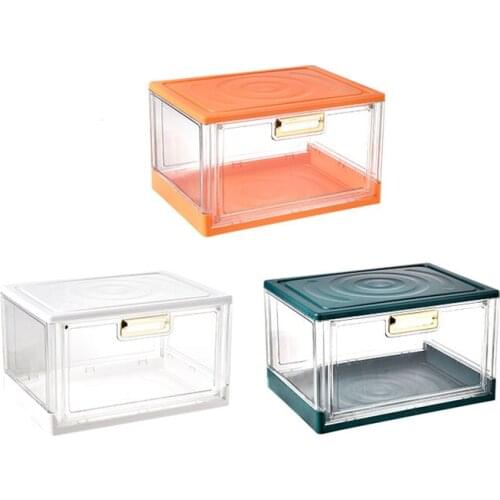 Home Supplies Transparent Shoe Box Makeup Organizers Storage Boxes Foldable Plastic Storage Container Organizer For Small Things