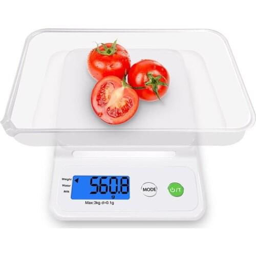 LCD 3kg electronic Kitchen Food weight scale, Bar Coffee Scale for Milk, Water