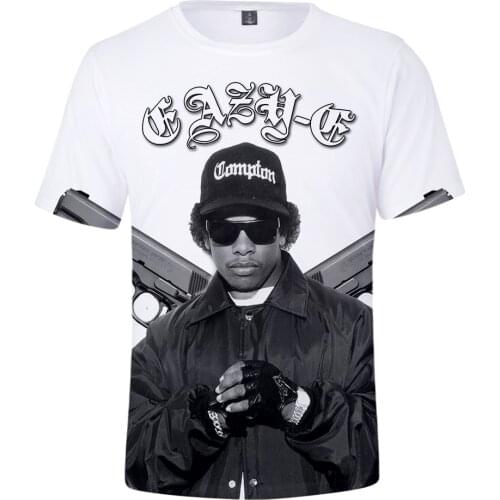 2021 Eazy E T Shirt Men/women Gangsta Rap 3D Print Compton Short Sleeve T-shirt Summer Hip Hop Street Tops Fashion Design O Neck