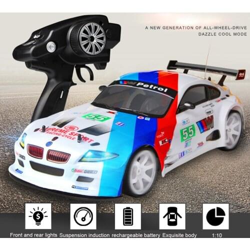 HIINST 1:10 70km/h 2.4G RC Car Drift Racing Car Championship 4WD Double Battery LED Headligh Off Road Radio RC Vehicle