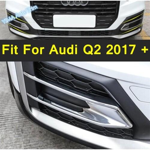 Lapetus Auto Styling Chrome Front Foglight Fog Light Cover Trim Car Protect Accessories Exterior Fit For Audi Q2 2017 - 2020