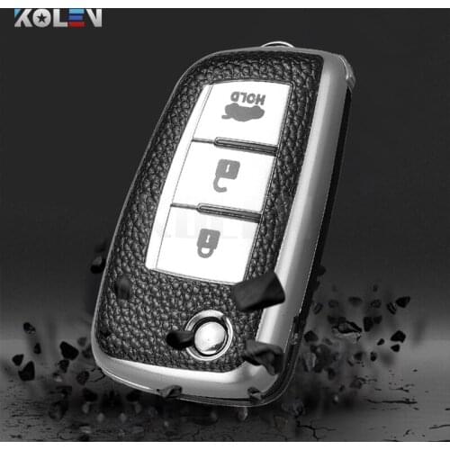 TPU+PU Car Remote Key Case Cover For Nissan X-Trail Juke Qashqai Altima Maxima Livina Tiida Nismo Auto Key Protect Shell Holder