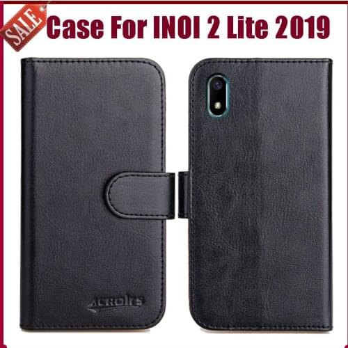 Hot! INOI 2 Lite 2019 Case 5" 6 Colors Flip Soft Leather Phone Wallet Cover For INOI 2 Lite 2019 Case Stand Card Slots