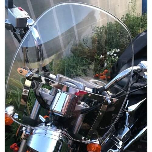 Windshield Windscreen For 85-09 Kawasaki Eliminator 125 250 BN125 VN250 Vulcan VN 750 400 450 VN-15 1500 7/8" 1" Handlebar Fixed