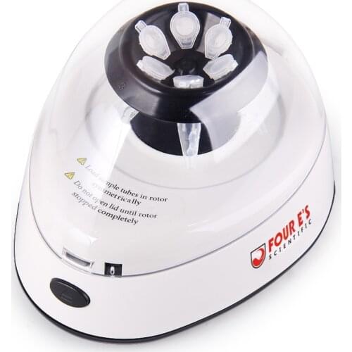 Mini Centrifuge with 2 Interchangeable Rotors, Circular Rotor for 0.2/0.5/1.5/2mL Tube Capacity, Strip Rotor for 0.2mL Tube