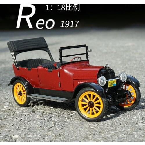Diecast Car Model Toy 1/18 Scale Metal Alloy Classic Car Model Vintage 1917 REO Six Touring Model For Collection
