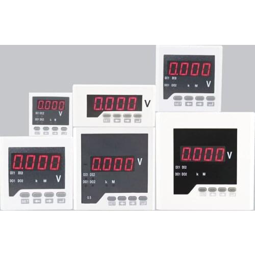 Single phase AC digital voltmeter AC0-450V measure range panel type ac voltage meter
