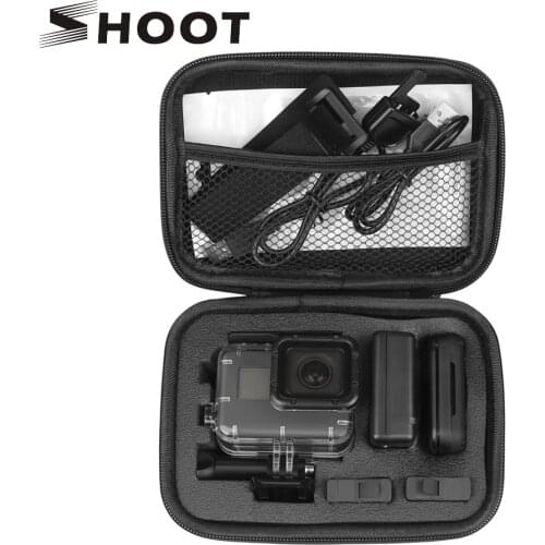 SHOOT Portable Small EVA Action Camera Case for GoPro Hero 9 8 7 5 Black Xiaomi Yi 4K Sjcam Sj4000 Eken H9r Box Go Pro Ac