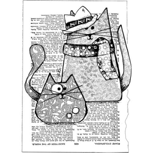 Clear Stamps Cute Animals Chubby Cats Wear Scarf And Hat Words Sentences For DIY Scrapbook Photo Album Craft Card 2021 New