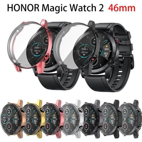 Luxury 360 Full Cover TPU Watch Case Screen Protector Plating Soft Ultra Thin Protective Shell for Honor Magic Watch 2 46mm