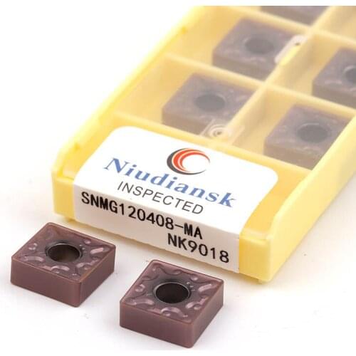 SNMG120404-MA SNMG120408 NK9018 CNC Lathe positive Square Turning Tool Carbide Insert Cut Machining Anti-adhesion Wear-resistant