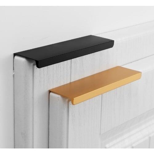 Cabinet Pulls Drawer Knobs Black Silver Orange Gold Hidden Handles Stainless steel Kitchen Cupboard Furniture Hardware