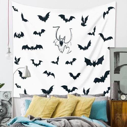 Happy Halloween cat 3D Printing Tapestrying funny Rectangular Home Decor Wall Hanging Halloween Party wall hanging style-12