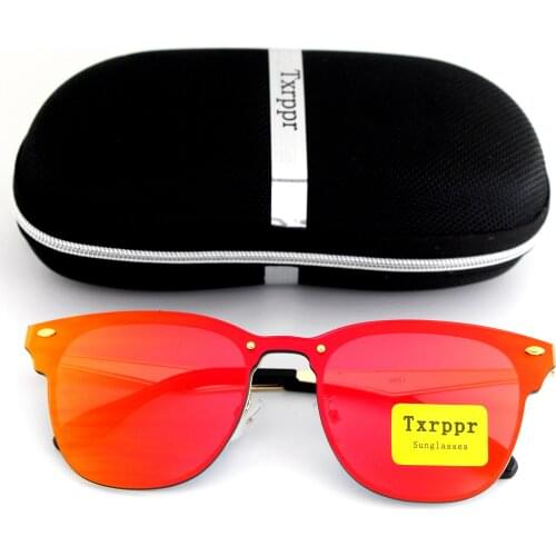 Top quality Sunglasses for Women Fashion Txrppr Brand Designer Gold Metal Frame Red Colorful Sun glasses Eyewear UV400