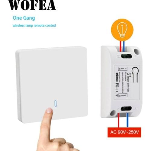 Wofea wireless linkage power control switch with auto on and auto off 1 channal 95-260V 10A
