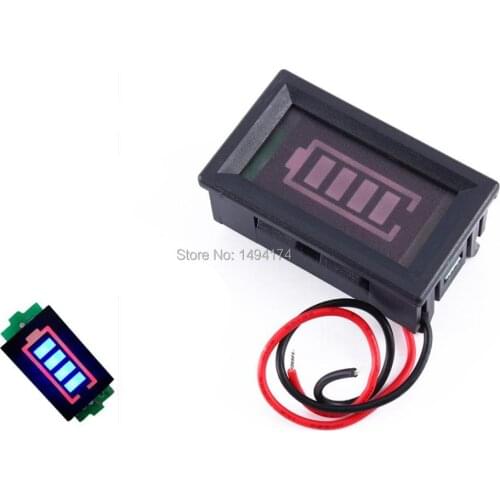 WQScosea Q8S-124 12V Acid Lead Batteries Battery Percentage Indicator Capacity Red Blue Dual Colors Display Led Tester Meter