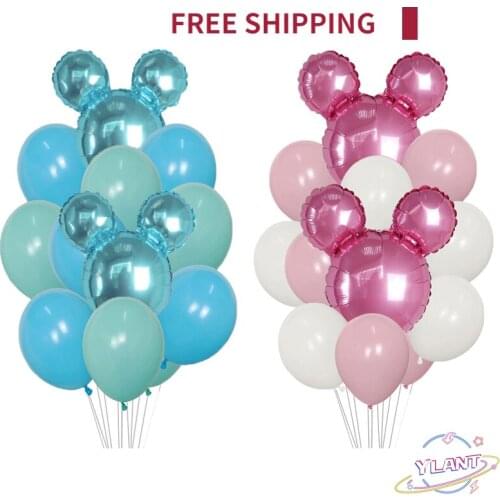 YLANT1set Mickey Minnie Globos de raton cumpleanos de latex globo de la ducha de bebe decoracion de fiesta de cumpleanos