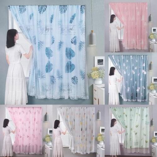 Tropical Forest Palm Leaf Print Shading Curtains for Living Dining Room bedroom curtains шторы