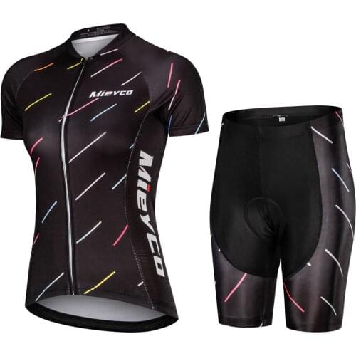 Women Summer Cycling Jersey Set Short Sleeve Bicycle Clothing Bib Pants Ropa Ciclismo trouser Riding Clothing Suit Custom Design