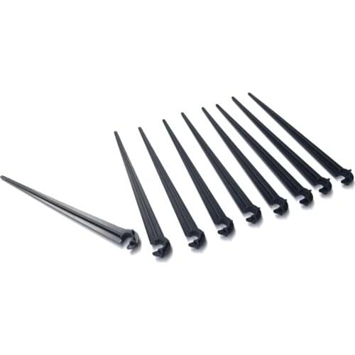 1/4" Hose Bracket Garden Drip Irrigation Water Pipe Inserting Ground Fittings 4/7mm Hose Fixed Stems Holder "C" Shaped 100pcs