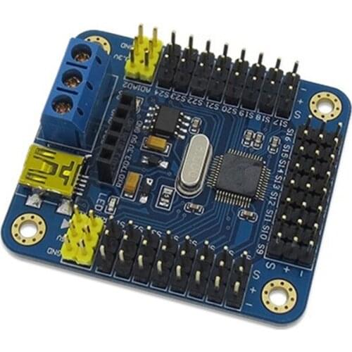 16CH Channel Way Servo Controller with Mini USB Cable Control Board USC-16 Driver Robot Arm Manipulator Humanoid DIY RC Toy Car