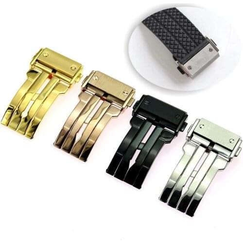 18 20 22 24mm for Big Ban Classical Fusion Kin Extreme Series Watch Strap Stainless Steel Folding butterfly Buckle watch clasp