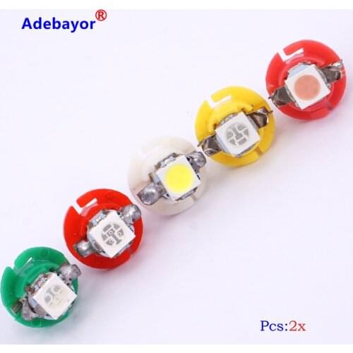 30 Pcs B8.4 B8.4D T5 High Quality 5050 1 SMD LED Instrument Panel Lights Wedge Car Dashboard Bulbs 7 Colors DC 12V car styling