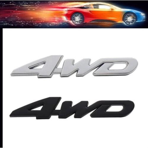 3D Premium 4WD Displacement car Hood Fender trunk Rear Bonnet Nameplate Emblem Badge Sticker for All 4 Wheel Drive SUV Off-road