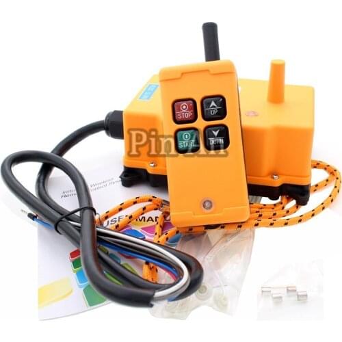 4 Key Crane Industrial Remote Control Wireless Transmitter Push Button Switch (AC/DC12-24V)