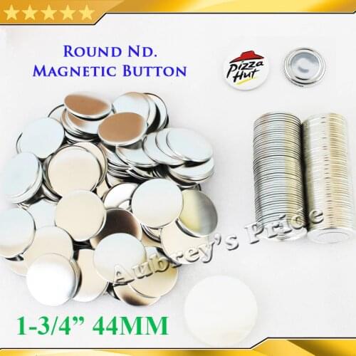44mm 1-3/4inch 100 Sets Strong Nd. Magnetic Button Supplies Materials for NEW Professional Badge Button Maker