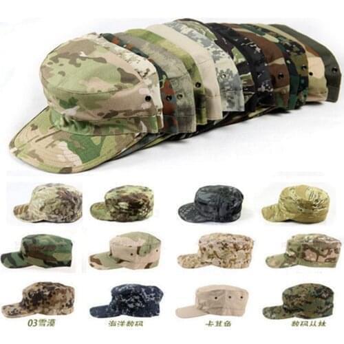 Fashion Hip Hop Mens Baseball Cap Military Caps Spring Autumn Tactical Hat Mens Flat Top Cotton Army Cap Sports Leisure Hats