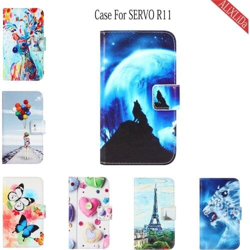 Case For SERVO R11 Case Fashion Cartoon Pattern High Quality leather protective cover Mobile phone bag